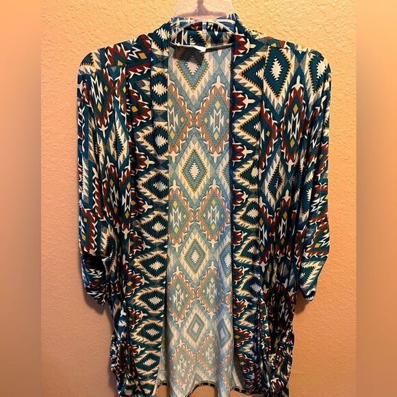 Zig Zag Stripe Aztec style cardigan - Picture 1 of 9